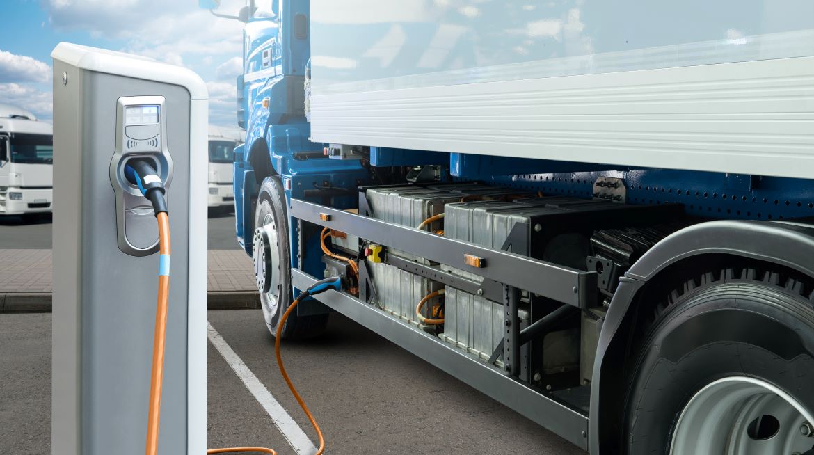 Elektrische vrachtwagen opladen